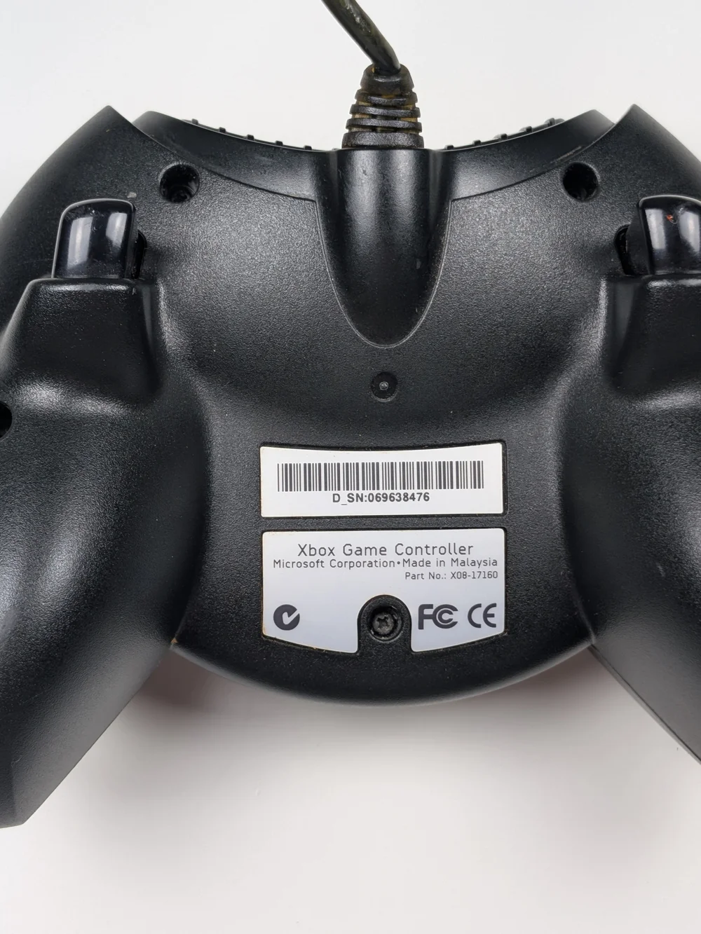Original Microsoft Xbox Duke Controller OEM Wired Black Breakaway Cable Tested